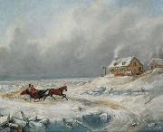 Ice Road, Near Quebec Cornelius Krieghoff